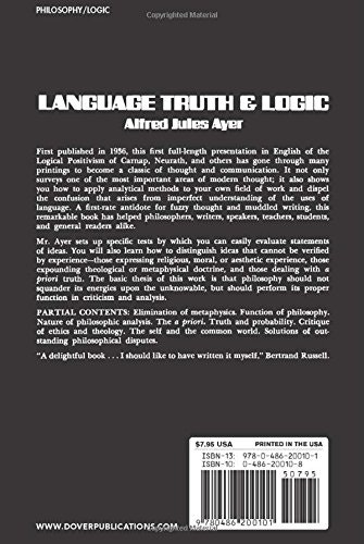 Language, Truth, and Logic by A.J. Ayer