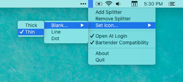 Menu bar splitter free Menu bar splitter free