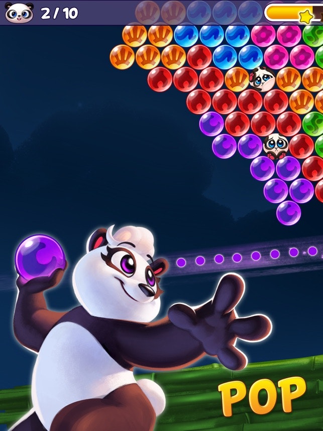 3 stars level 61 panda pop! bubble shooter