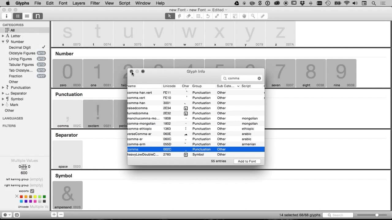 Glyphs.app YourStack