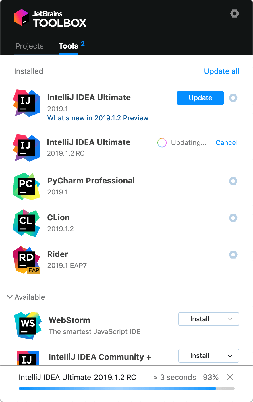 JetBrains Toolbox YourStack