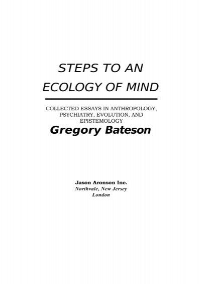 bateson steps to an ecology of mind