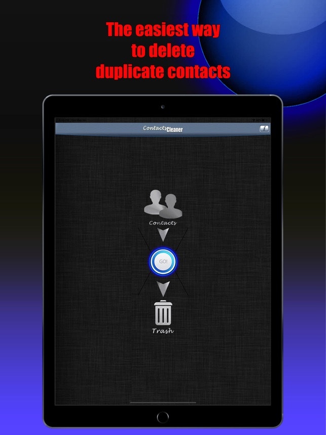 contacts cleaner app android crashing