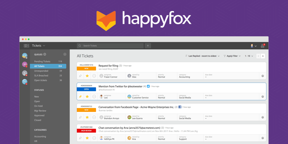happyfox chat log in