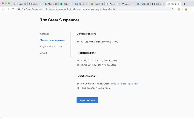 google extensions tab suspender